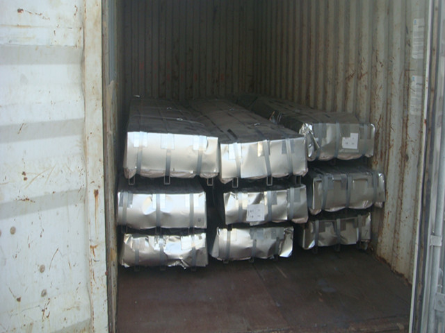 Zinc coating corrugated steel sheet 