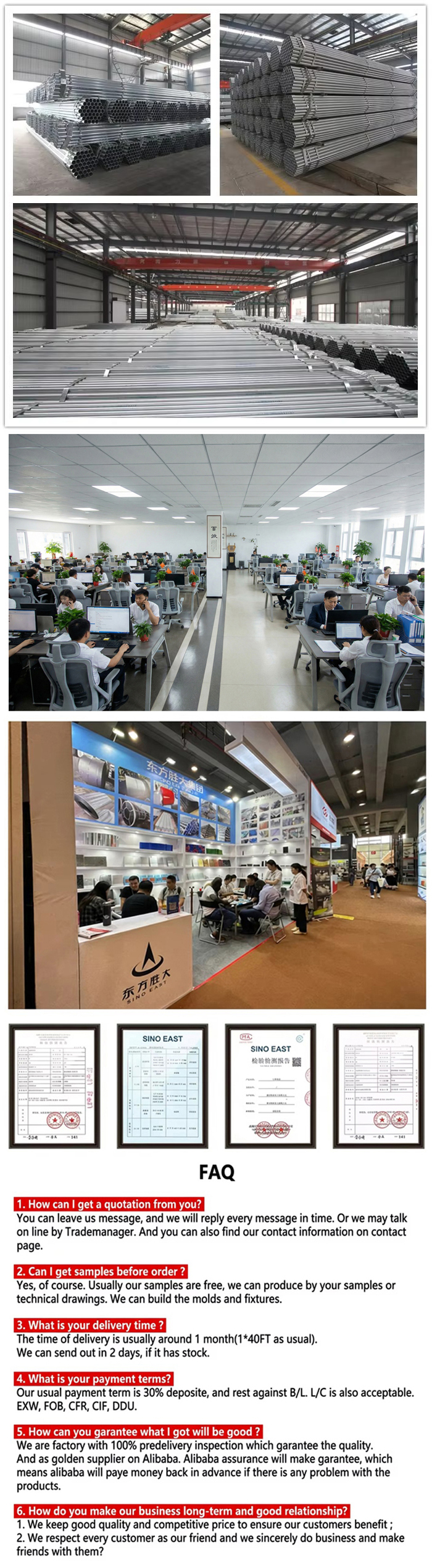 Galvanized round pipe